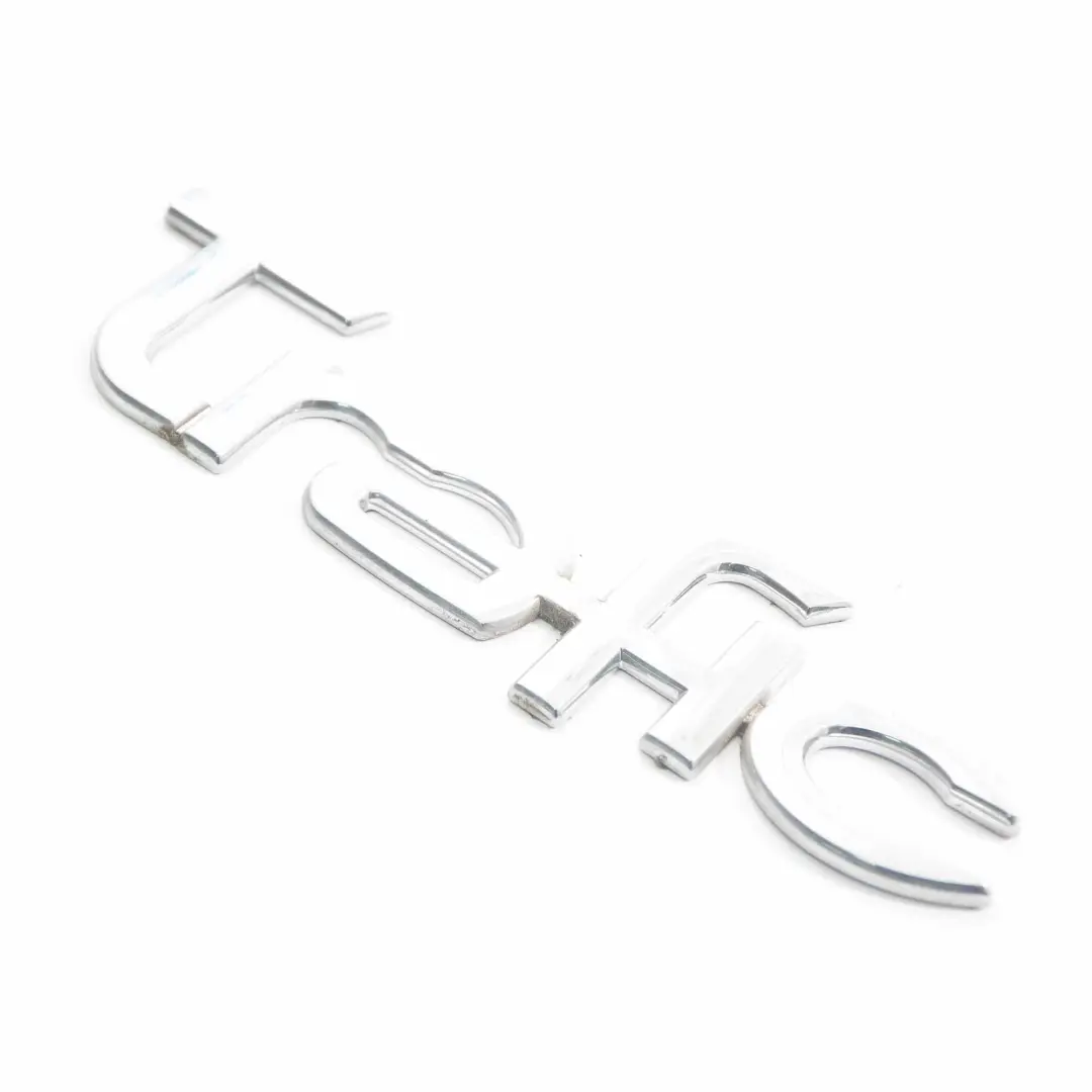 Renault Trafic Trunk Emblem Rear Boot Tailgate Badge Logo Adhered Chrome - SKU Trafic Emblem - Part number Trafic Emblem