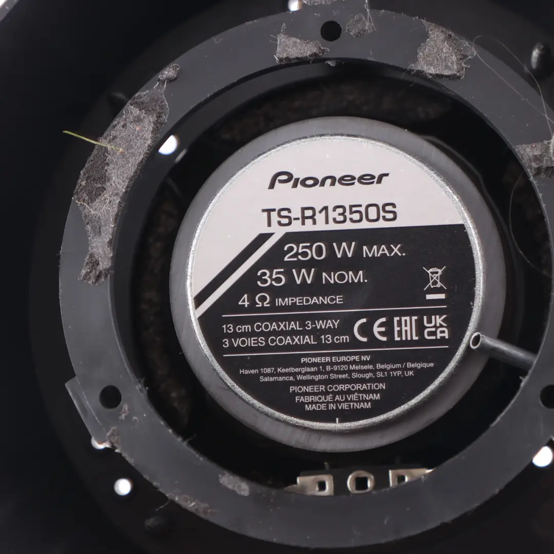  Genuine Pioneer Stereo 3-Way Coaxial Speaker Loudspeaker Set 250W - SKU TS-R1350S - Part number TS-R1350S
