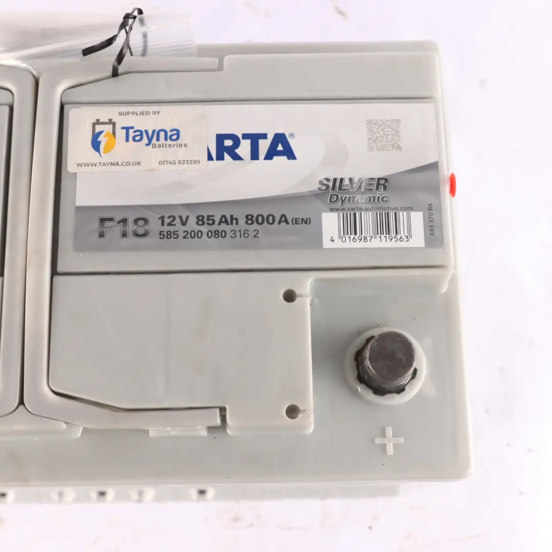 VARTA Accumulator Battery 85Ah 800A 12V Silver Dynamic F18 to with Part number Varta 85Ah Accumulator VARTA Accumulator Battery 85Ah 800A 12V Silver Dynamic F18 - SKU Varta 85Ah Accumulator - Part number Varta 85Ah Accumulator