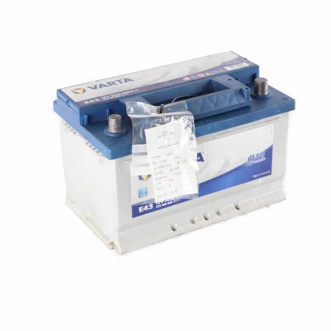  VARTA Blue Dynamic Accumulator Battery 72Ah 680A 12V E43 - SKU VARTA Blue Dynamic 72Ah Accumulator - Part number VARTA Blue Dynamic 72Ah Accumulator