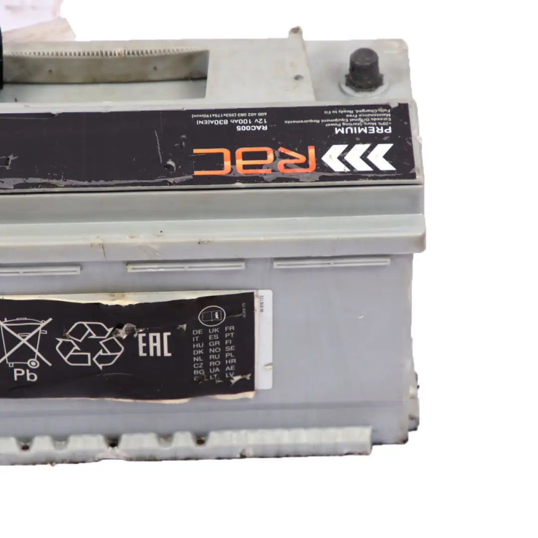  VARTA RAC Accumulator Battery 100Ah 830A 12V RAC005 - SKU Varta Rac 100Ah Accumulator - Part number Varta Rac 100Ah Accumulator