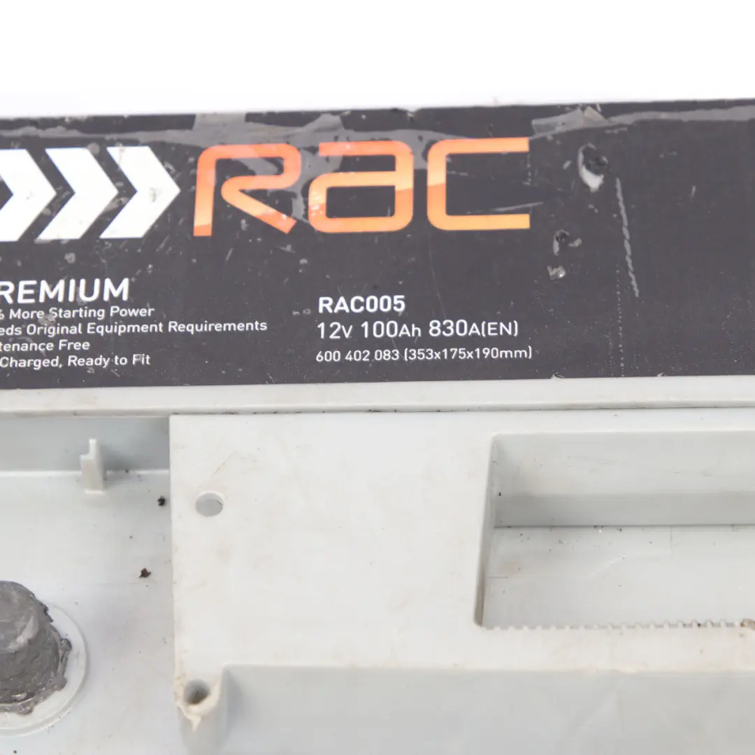 VARTA RAC Accumulator Battery 100Ah 830A 12V RAC005 to with Part number Varta Rac 100Ah Accumulator VARTA RAC Accumulator Battery 100Ah 830A 12V RAC005 - SKU Varta Rac 100Ah Accumulator - Part number Varta Rac 100Ah Accumulator