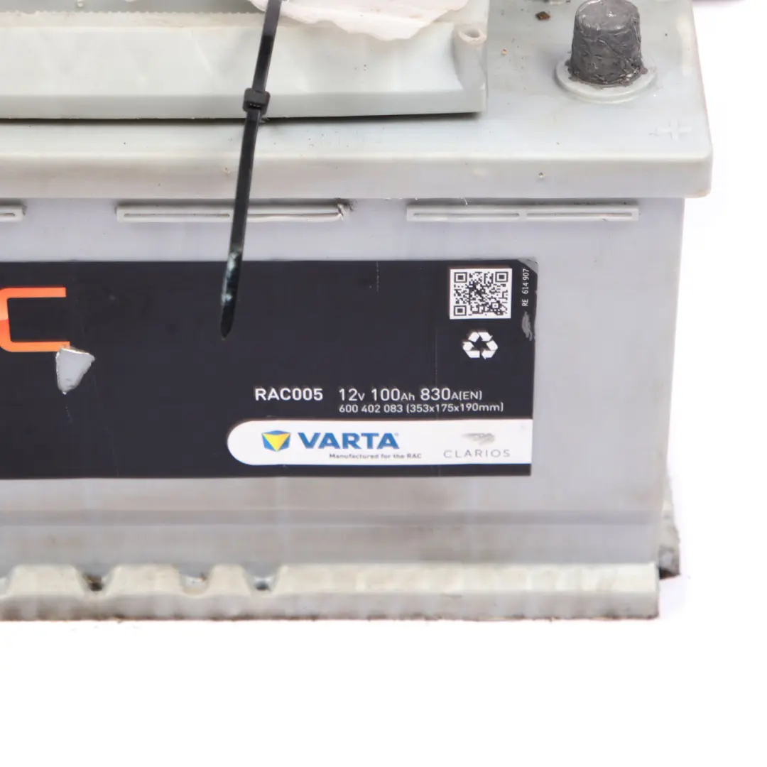  VARTA RAC Accumulator Battery 100Ah 830A 12V RAC005 - SKU Varta Rac 100Ah Accumulator - Part number Varta Rac 100Ah Accumulator