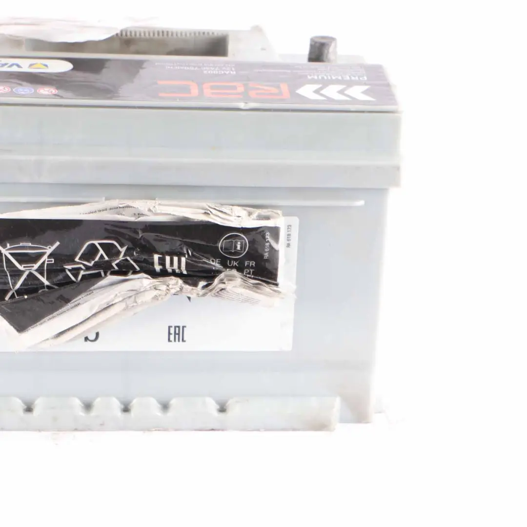 VARTA RAC Accumulator Battery 74Ah 750A 12V RAC002 to with Part number Varta Rac 74Ah Accumulator VARTA RAC Accumulator Battery 74Ah 750A 12V RAC002 - SKU Varta Rac 74Ah Accumulator - Part number Varta Rac 74Ah Accumulator