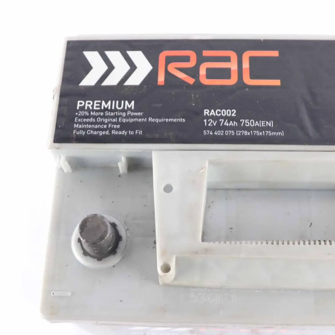 VARTA RAC Accumulator Battery 74Ah 750A 12V RAC002 to with Part number Varta Rac 74Ah Accumulator VARTA RAC Accumulator Battery 74Ah 750A 12V RAC002 - SKU Varta Rac 74Ah Accumulator - Part number Varta Rac 74Ah Accumulator