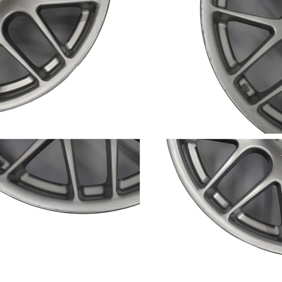 BMW E90 E91 Argento Set completo 4x cerchi in lega nero 18" 8J VIA - SKU VIA SET 18-1 - Numero di parte VIA SET 18