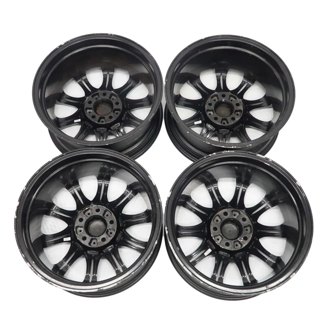BMW E90 E91 Jeu Complet Argente 4x Jantes Alu Noir 18" 8J VIA - SKU VIA SET 18-1 - Numéro de pièce VIA SET 18