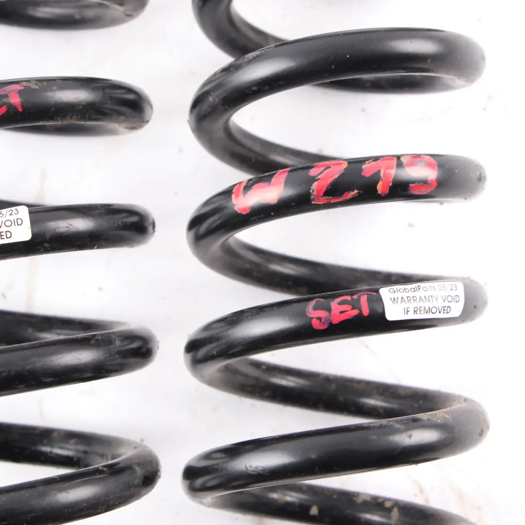 Mercedes CLS W219 Rear Axle Suspension Spring Left Right N/O/S Coil Set - SKU W219 Rear Coil Spring Set - Part number W219 Rear Coil Spring Set