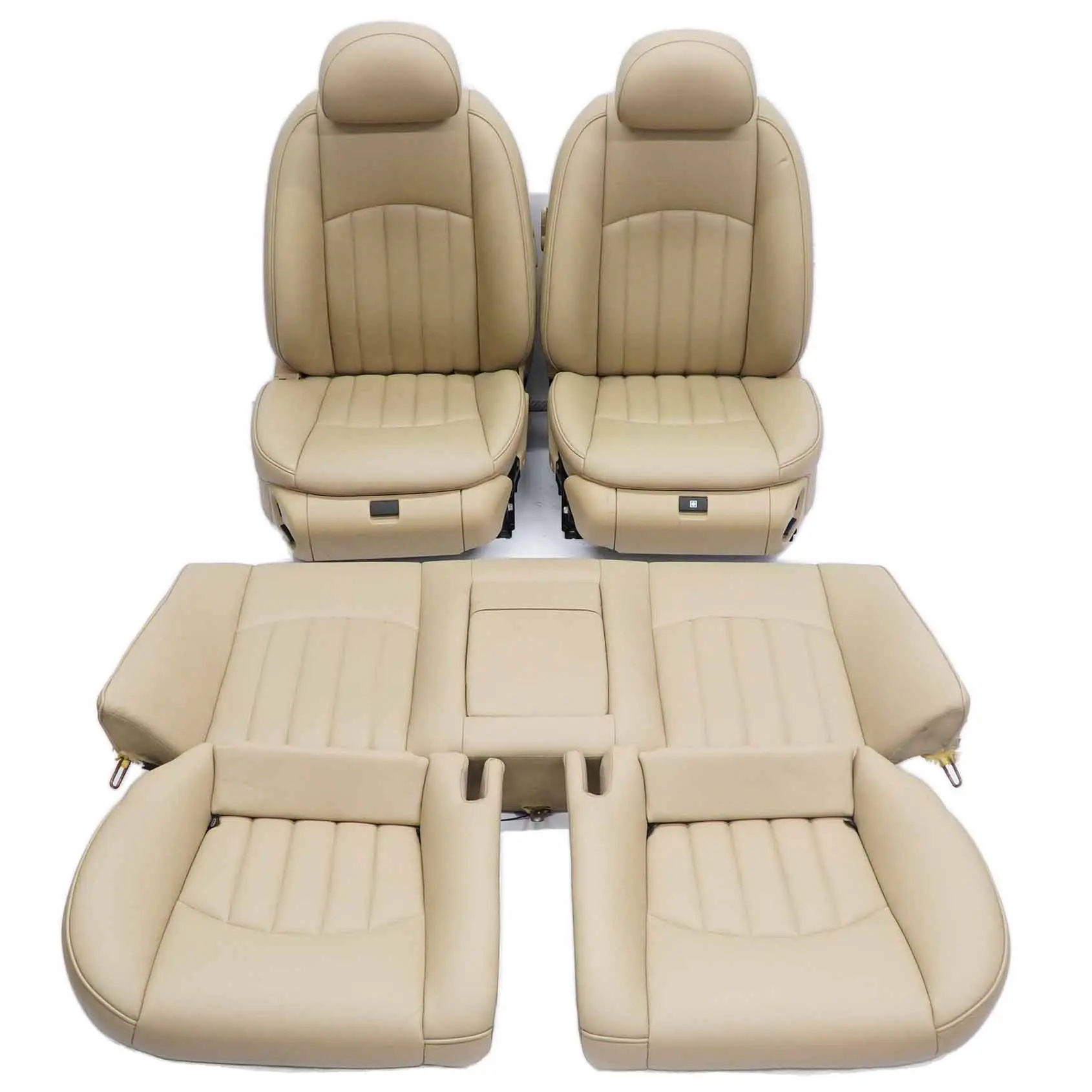 Seats Mercedes W219 Coupe Sedan Heated Leather Bucksin Brown Front Rear Seat