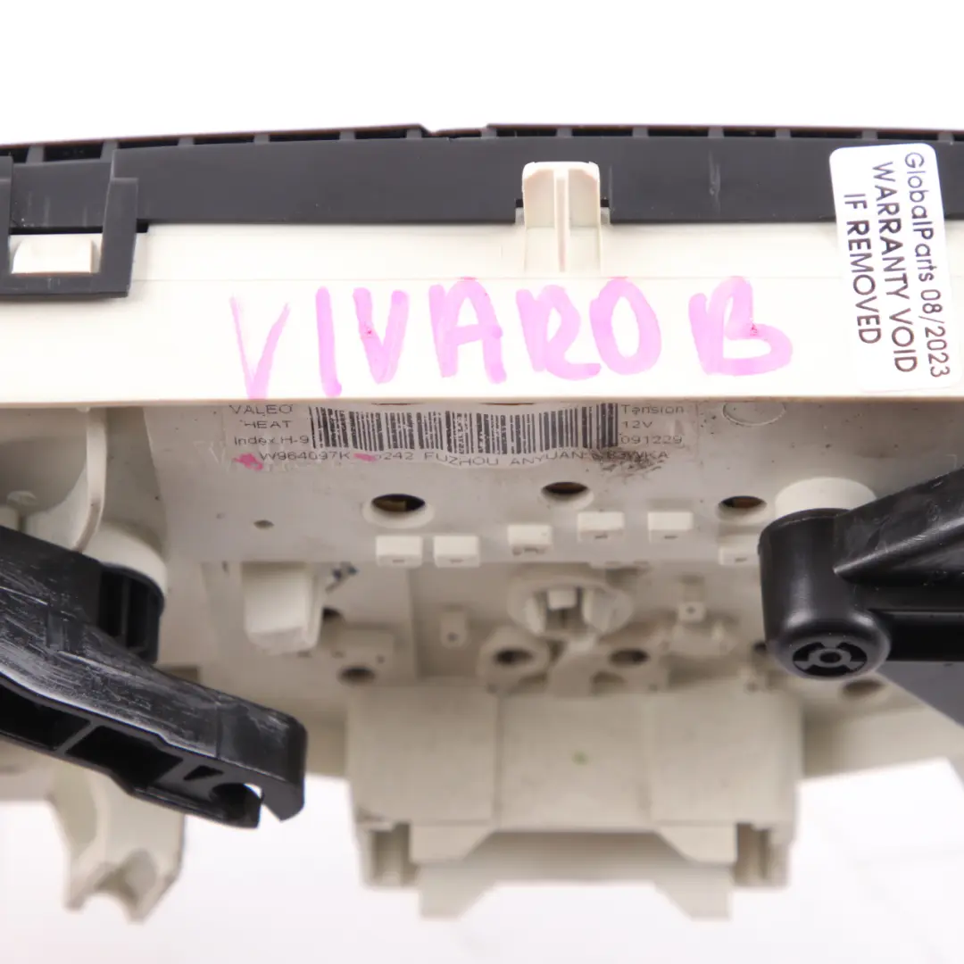 Climate Control Panel Renault Trafic II Vauxhall Vivaro Air Con A/C - SKU W964097K - Part number W964097K