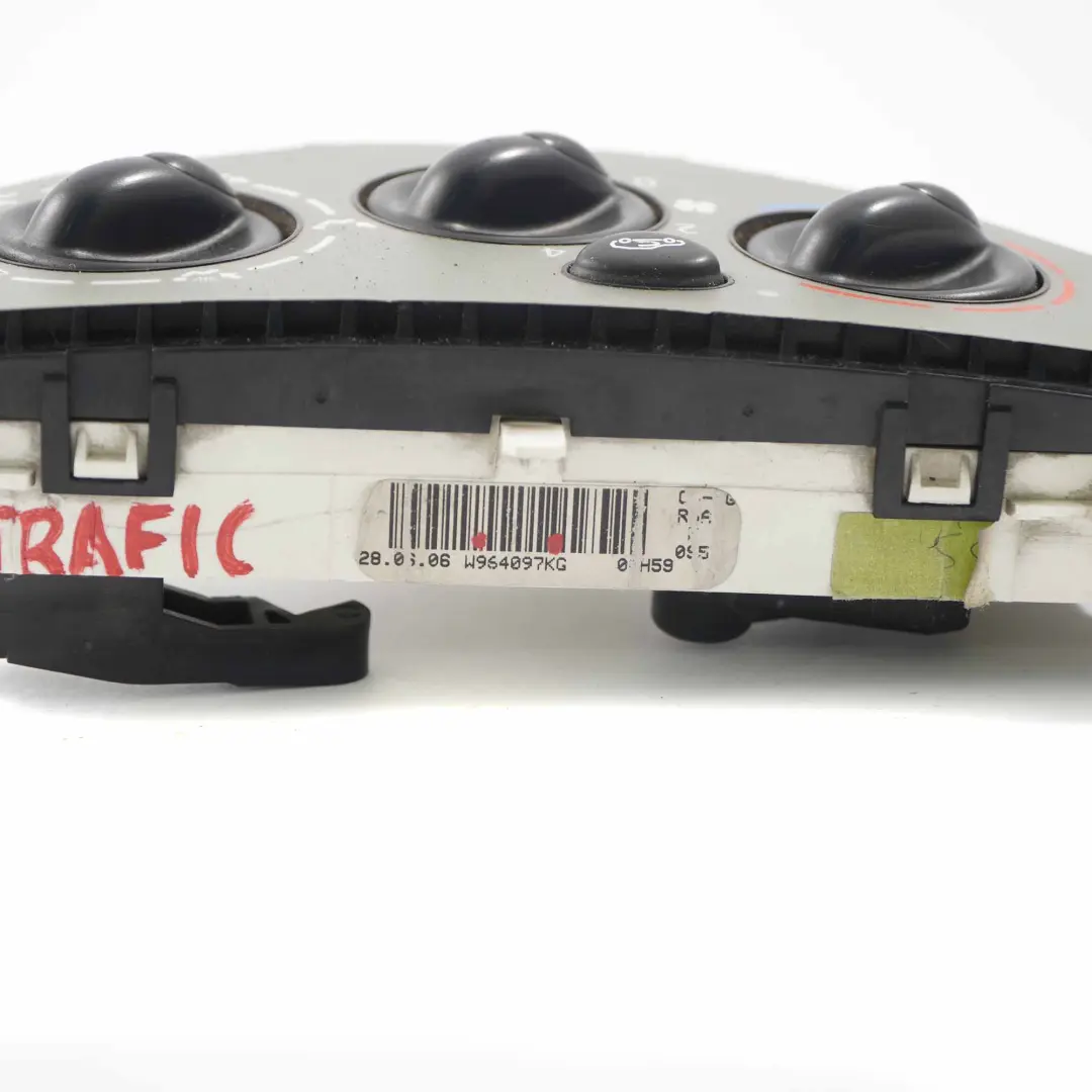 Climate Control Panel Renault Trafic II Heater Switch Air Con A/C to with Part number W964097KG Climate Control Panel Renault Trafic II Heater Switch Air Con A/C - SKU W964097KG - Part number W964097KG