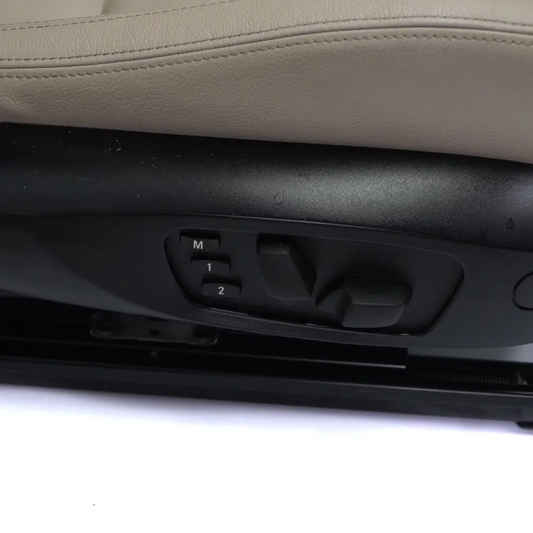 BMW X1 E84 M-Sport Front Seats Left Right N/O/S Oyster Leather Heated Memory - SKU X1-E84-FRONT-SEAT-OYSTER-LEATHER-LUDP - Part number 2992784
