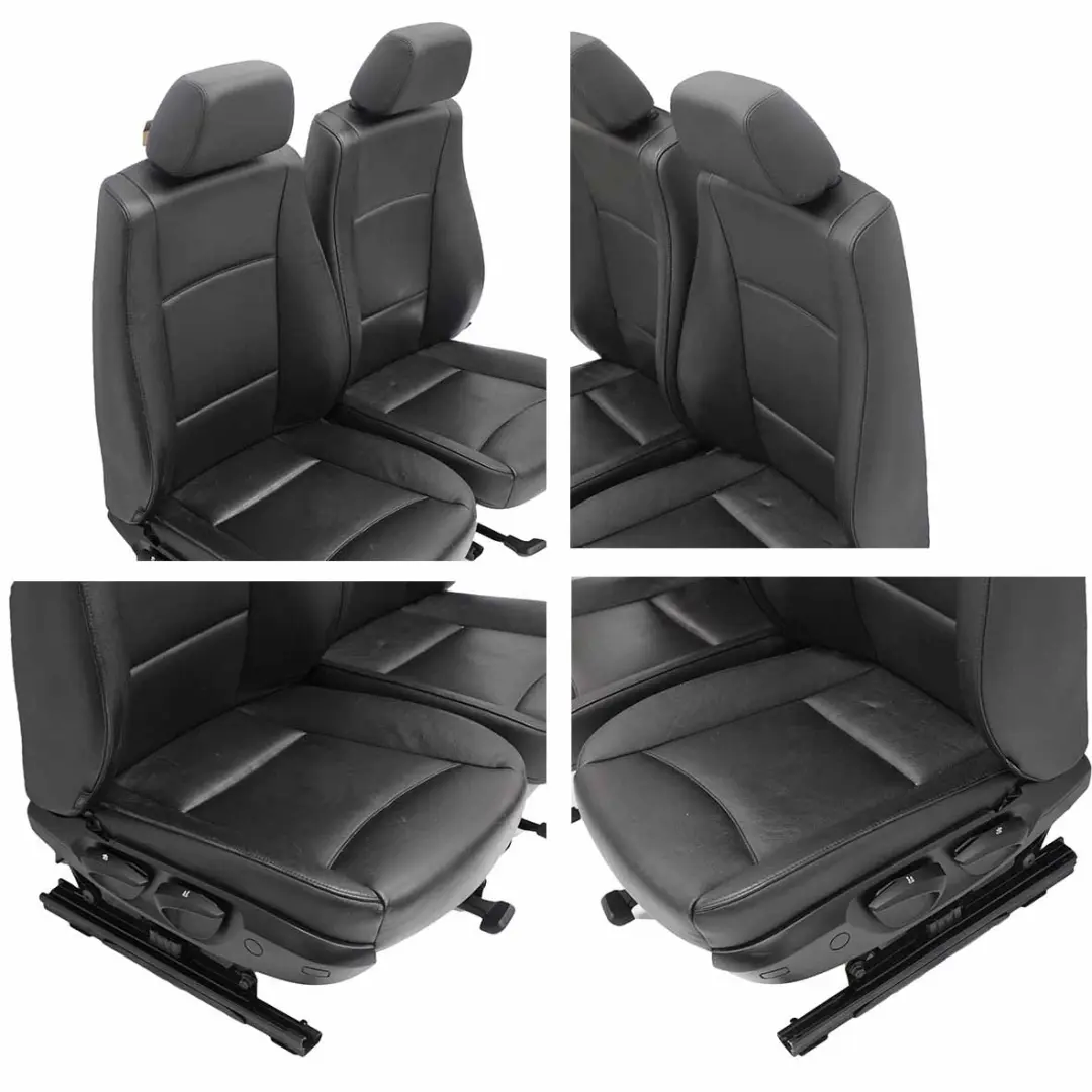 BMW X1 E84 Cuero Negro Interior Calefactables Asiento Trasero Juego Puerta - SKU X1 E84 Seats Black Leather (LUSW) - Número de pieza 2992585