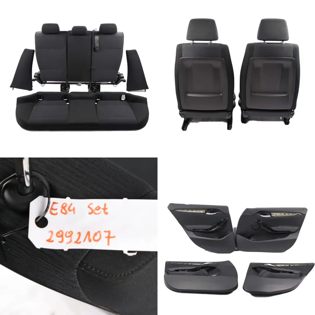 BMW X1 E84 Seats Cloth Fabric Elektra Interior Front Rear Seat Set Door Cards - SKU X1 E84 Seats Cloth Elektra (EAAT) - Part number 2992107