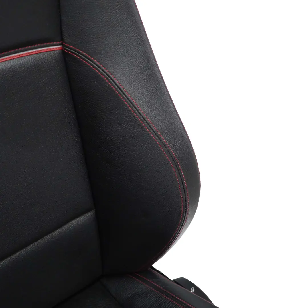 BMW E84 Asientos Sport Cuero Negro Interior Delanteros Traseros Hilos Rojos - SKU X1 E84 Seats Sport Black Leather (LUG9) - Número de pieza X1 E84