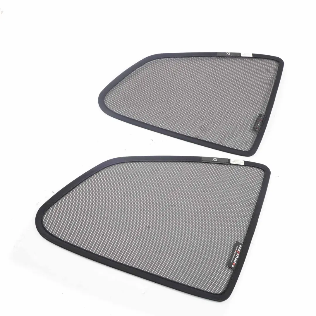 Rear Side Windows BMW X3 E83 Easyshades Quarter Window Shades Sun Covers Set - SKU X3 E83 Shades Set - Part number X3 E83 Shades Set