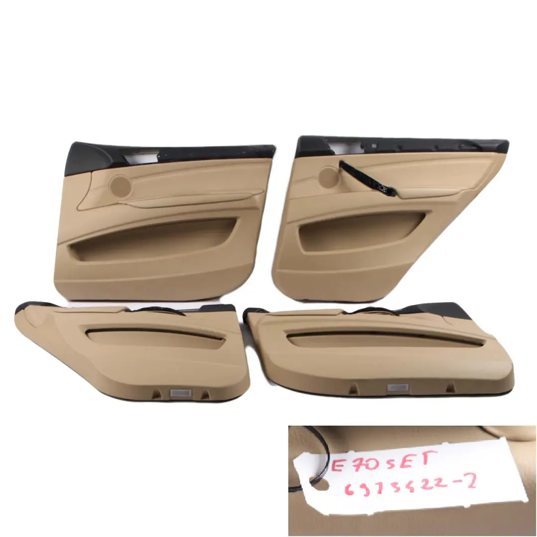 Leather Seats Sport Heated Beige Set Front Rear Seat Electric Memory to BMW X5 E70 with Part number 6973422 BMW X5 E70 Leather Seats Sport Heated Beige Set Front Rear Seat Electric Memory - SKU X5 E70 Set Seats Beige Leather (LUB4) - Part number 6973422