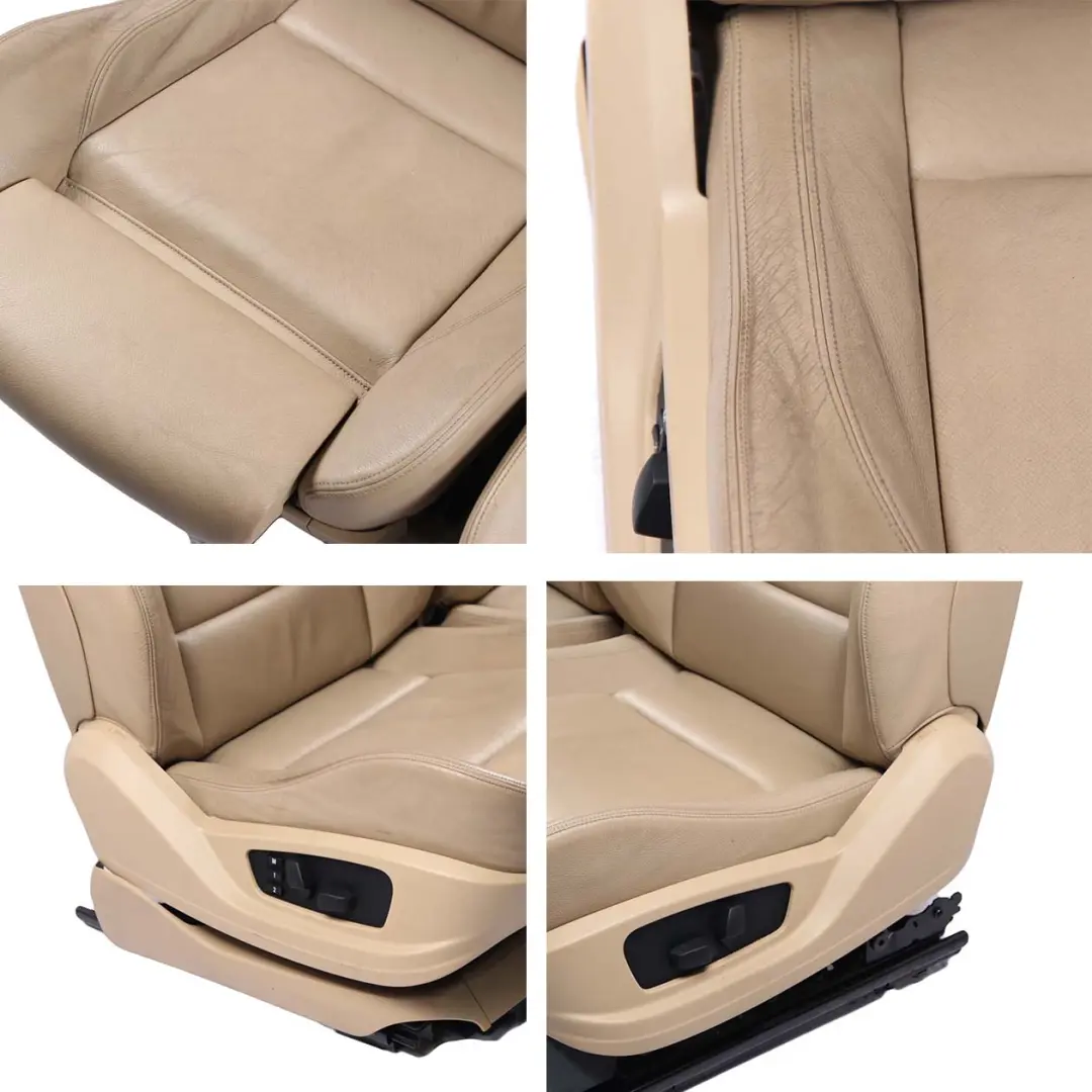 Leather Seats Sport Heated Beige Set Front Rear Seat Electric Memory to BMW X5 E70 with Part number 6973422 BMW X5 E70 Leather Seats Sport Heated Beige Set Front Rear Seat Electric Memory - SKU X5 E70 Set Seats Beige Leather (LUB4) - Part number 6973422