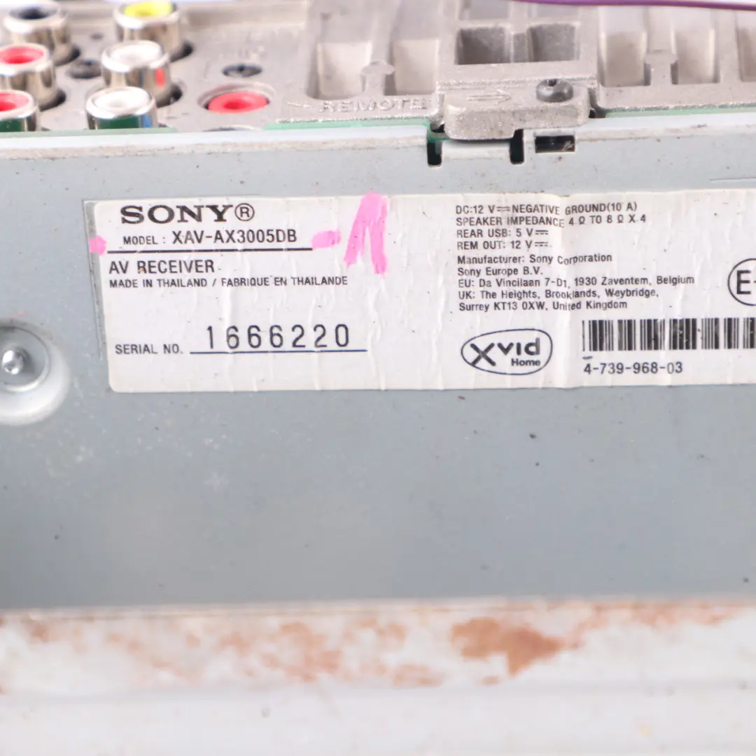 Sony Bluetooth DAB USB MP3 Stereo Audio Player Head Unit to with Part number XAV-AX3005DB Sony Bluetooth DAB USB MP3 Stereo Audio Player Head Unit - SKU XAV-AX3005DB-1 - Part number XAV-AX3005DB