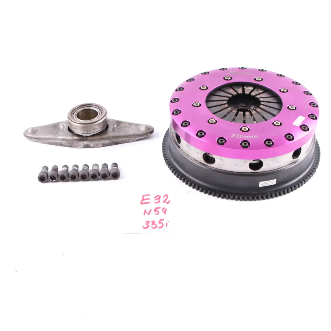 N54 230mm Organic Twin Plate Clutch Flywheel to BMW E90 335i with Part number Xtreme KBM23595-2G BMW E90 335i N54 230mm Organic Twin Plate Clutch Flywheel - SKU Xtreme KBM23595-2G - Part number Xtreme KBM23595-2G