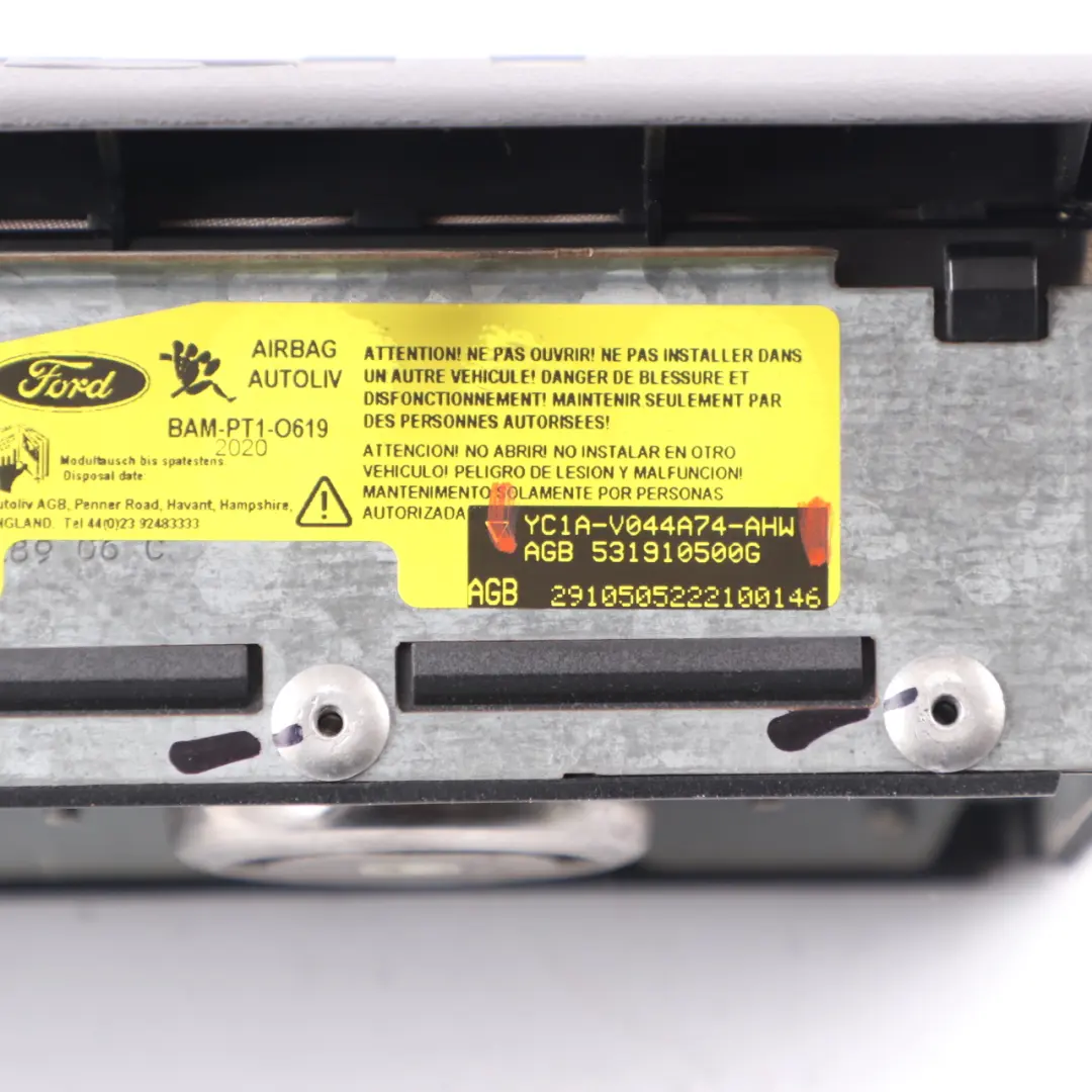 MK6 Airbag Passenger Side Front Dashboard Air Bag to Ford Transit with Part number YC1AV044A74AHW Ford Transit MK6 Airbag Passenger Side Front Dashboard Air Bag - SKU YC1AV044A74AHW - Part number YC1AV044A74AHW