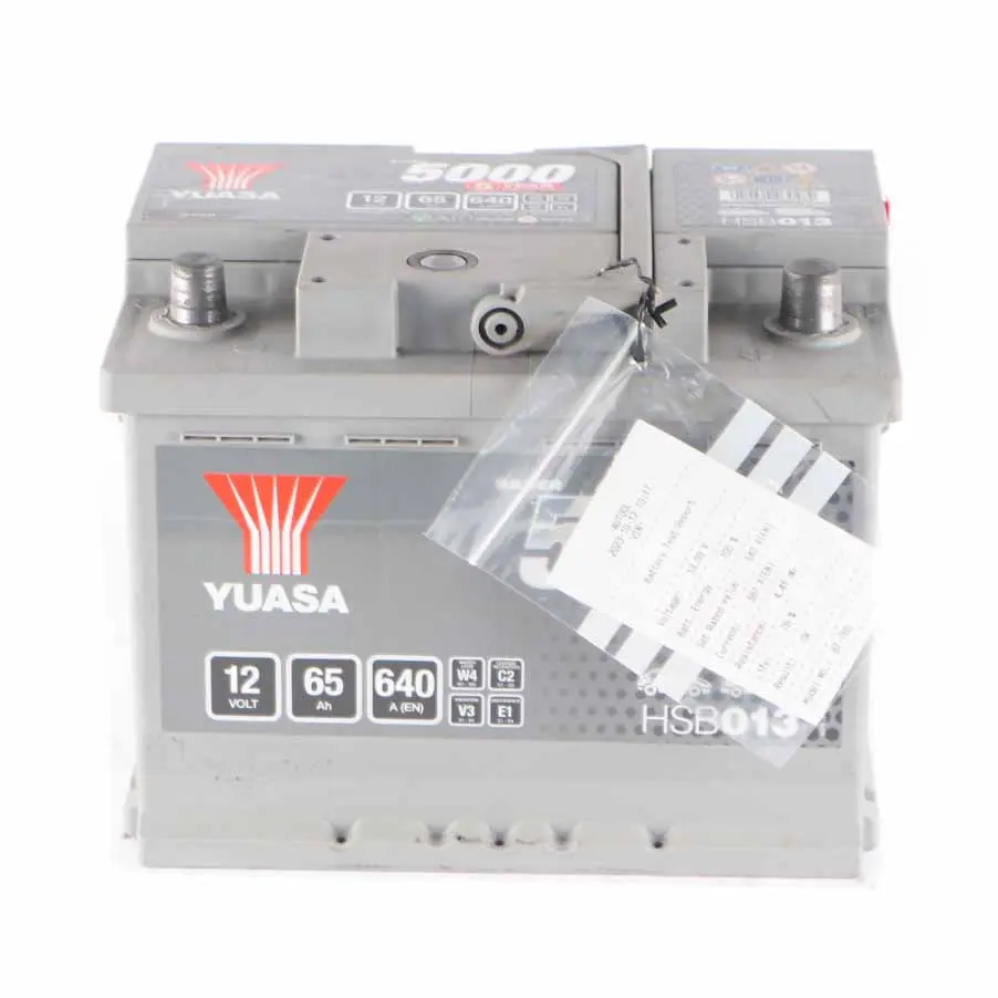 YUASA 5000 12V Accumulator Battery 65Ah 640A HSB013 to with Part number YUASA 5000 65Ah Accumulator YUASA 5000 12V Accumulator Battery 65Ah 640A HSB013 - SKU YUASA 5000 65Ah Accumulator - Part number YUASA 5000 65Ah Accumulator