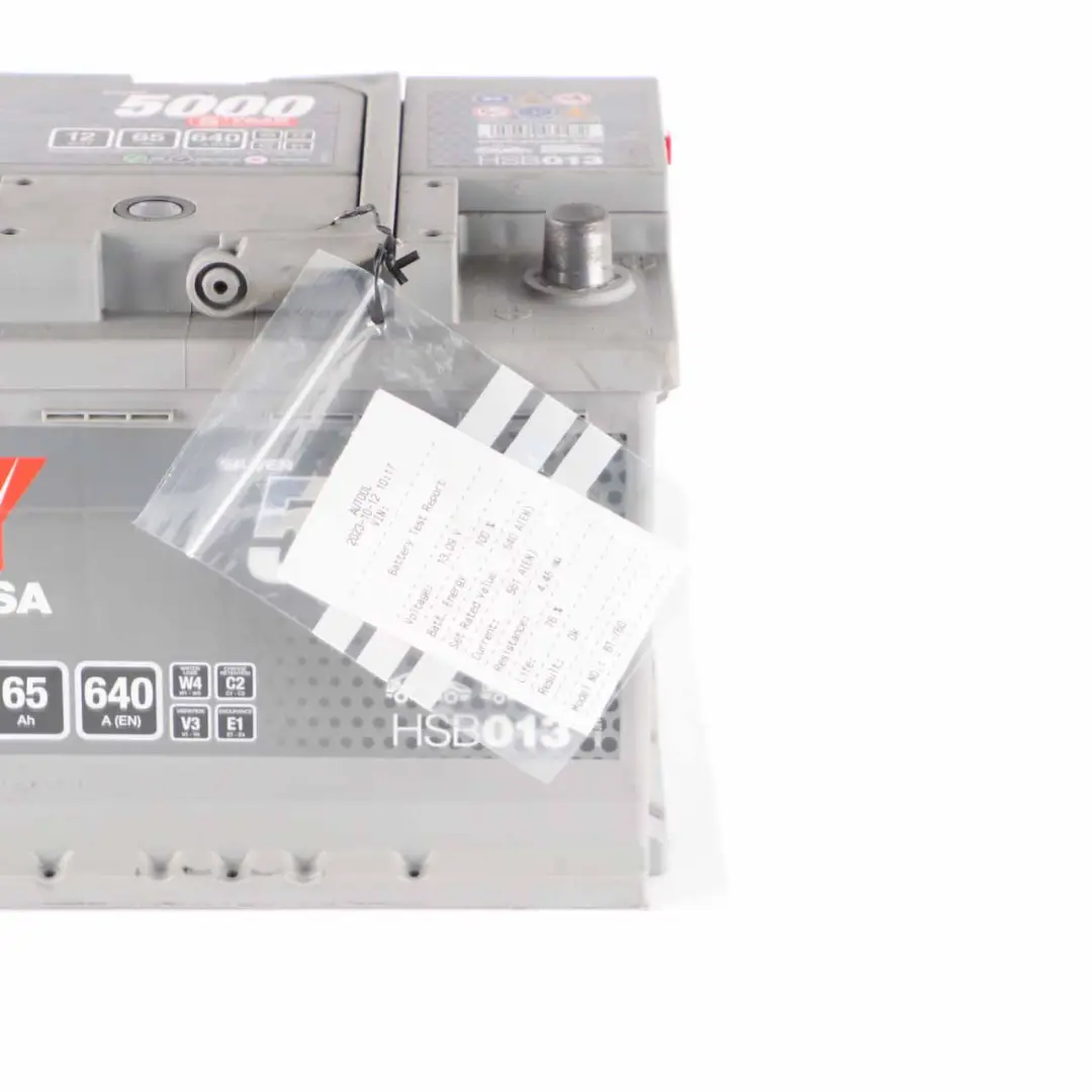  YUASA 5000 12V Accumulator Battery 65Ah 640A HSB013 - SKU YUASA 5000 65Ah Accumulator - Part number YUASA 5000 65Ah Accumulator