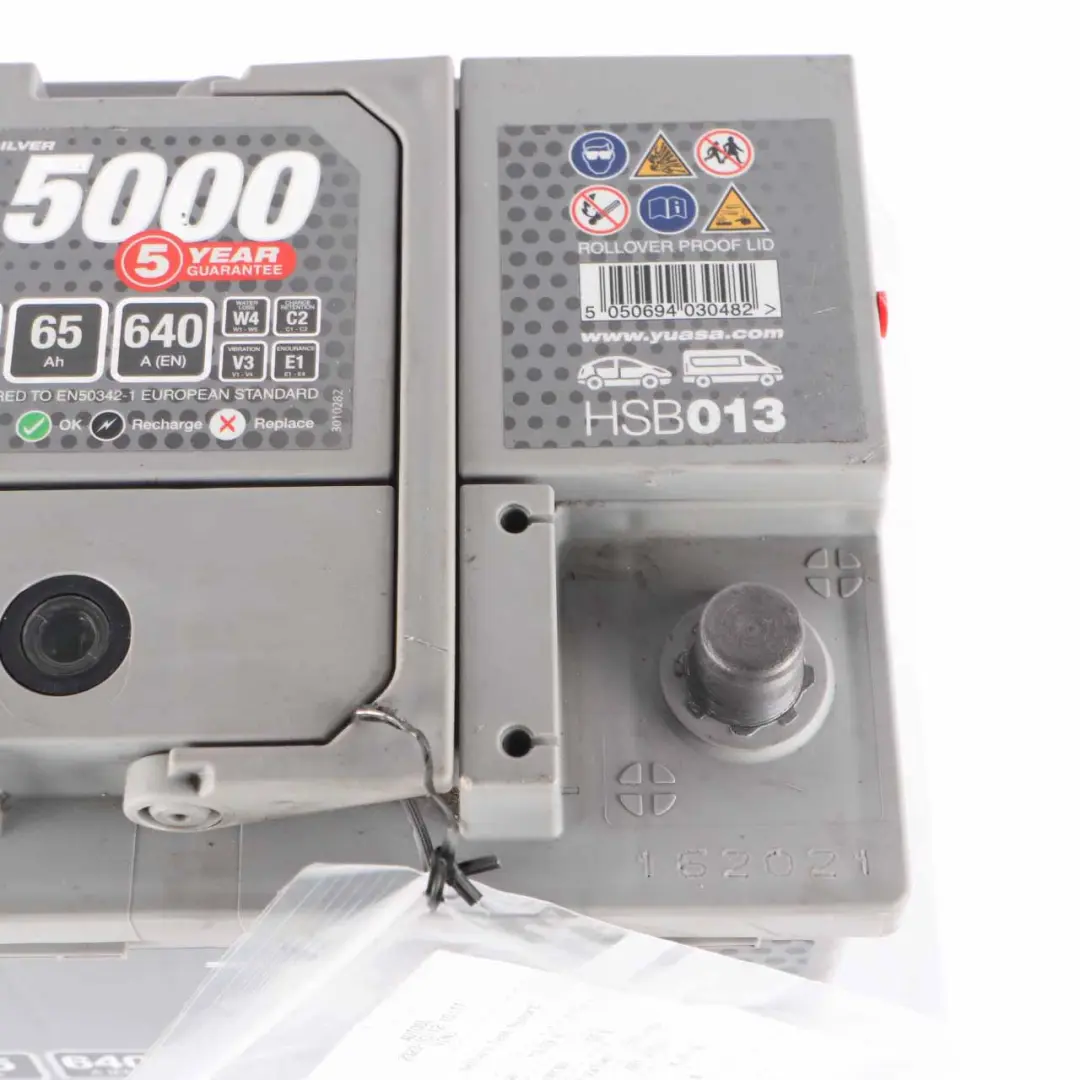  YUASA 5000 12V Accumulator Battery 65Ah 640A HSB013 - SKU YUASA 5000 65Ah Accumulator - Part number YUASA 5000 65Ah Accumulator