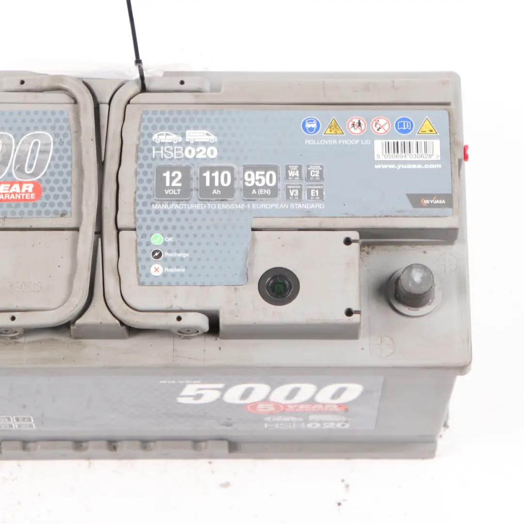  YUASA Silver 5000 12V Accumulator Battery 110Ah 950A HSB020 - SKU YUASA Silver 5000 110Ah Accumulator - Part number YUASA Silver 5000 110Ah Accumulator