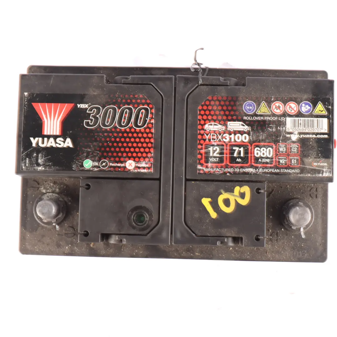  YUASA YBX 3000 12V Accumulator Battery 71Ah 680A YBX3100 - SKU YUASA YBX 3000 71Ah Accumulator - Part number YUASA YBX 3000 71Ah Accumulator