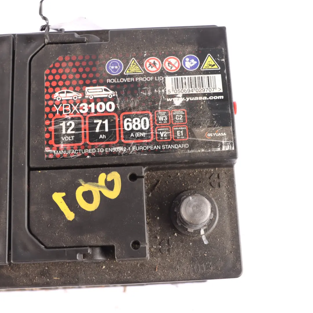  YUASA YBX 3000 12V Accumulator Battery 71Ah 680A YBX3100 - SKU YUASA YBX 3000 71Ah Accumulator - Part number YUASA YBX 3000 71Ah Accumulator