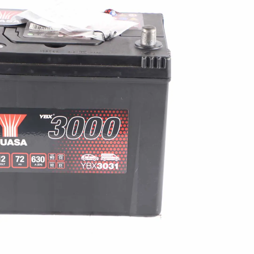 YUASA YBX 3000 12V Accumulator Battery 72Ah 630A YBX3031 to with Part number YUASA YBX 3000 72Ah Accumulator YUASA YBX 3000 12V Accumulator Battery 72Ah 630A YBX3031 - SKU YUASA YBX 3000 72Ah Accumulator - Part number YUASA YBX 3000 72Ah Accumulator