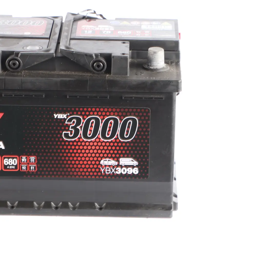 YUASA YBX 3000 12V Accumulator Battery 76Ah 680A YBX3096 to with Part number YUASA YBX 3000 76Ah Accumulator YUASA YBX 3000 12V Accumulator Battery 76Ah 680A YBX3096 - SKU YUASA-YBX3000-76AH - Part number YUASA YBX 3000 76Ah Accumulator