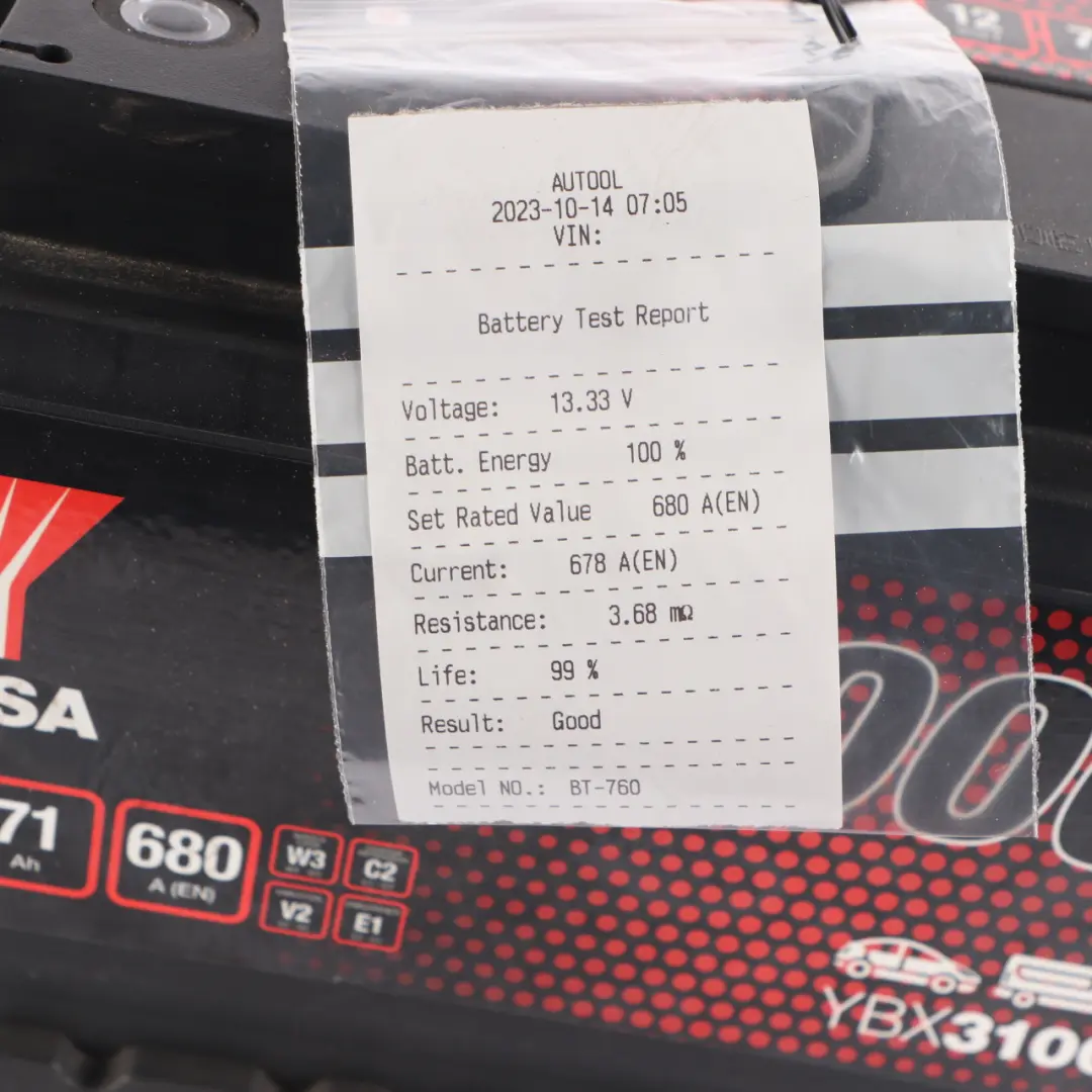  YUASA YBX 3000 12V Accumulator Battery 80Ah 760A YBX3110 - SKU YUASA YBX 3000 80Ah Accumulator-1 - Part number YUASA YBX 3000 80Ah Accumulator