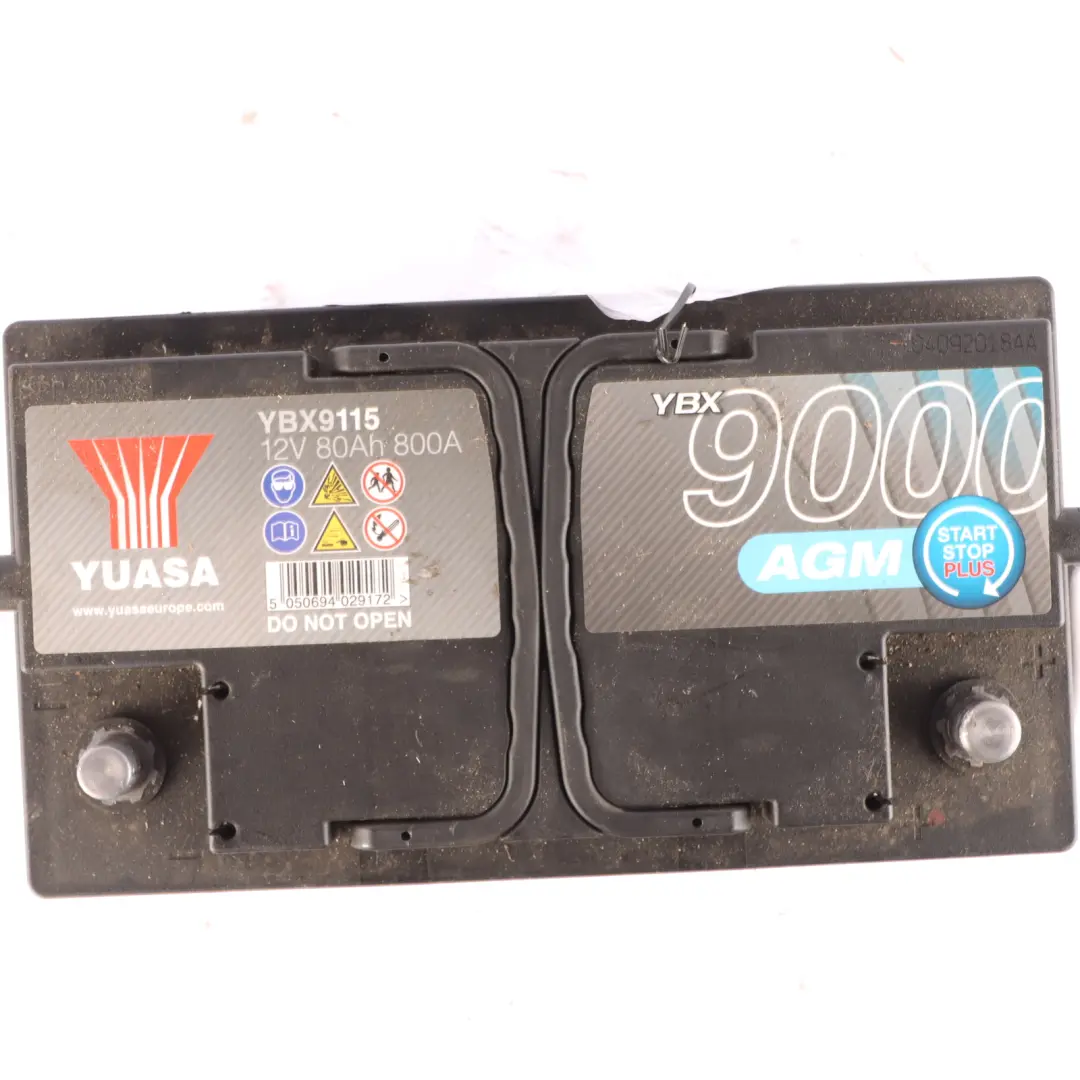 YUASA YBX 9000 AGM Start Stop 12V Accumulator Battery 80Ah 800A YBX9115 to with Part number YUASA YBX 9000 AGM 80Ah Accumulator YUASA YBX 9000 AGM Start Stop 12V Accumulator Battery 80Ah 800A YBX9115 - SKU YUASA-YBX9000-AGM-80AH - Part number YUASA YBX 9000 AGM 80Ah Accumulator
