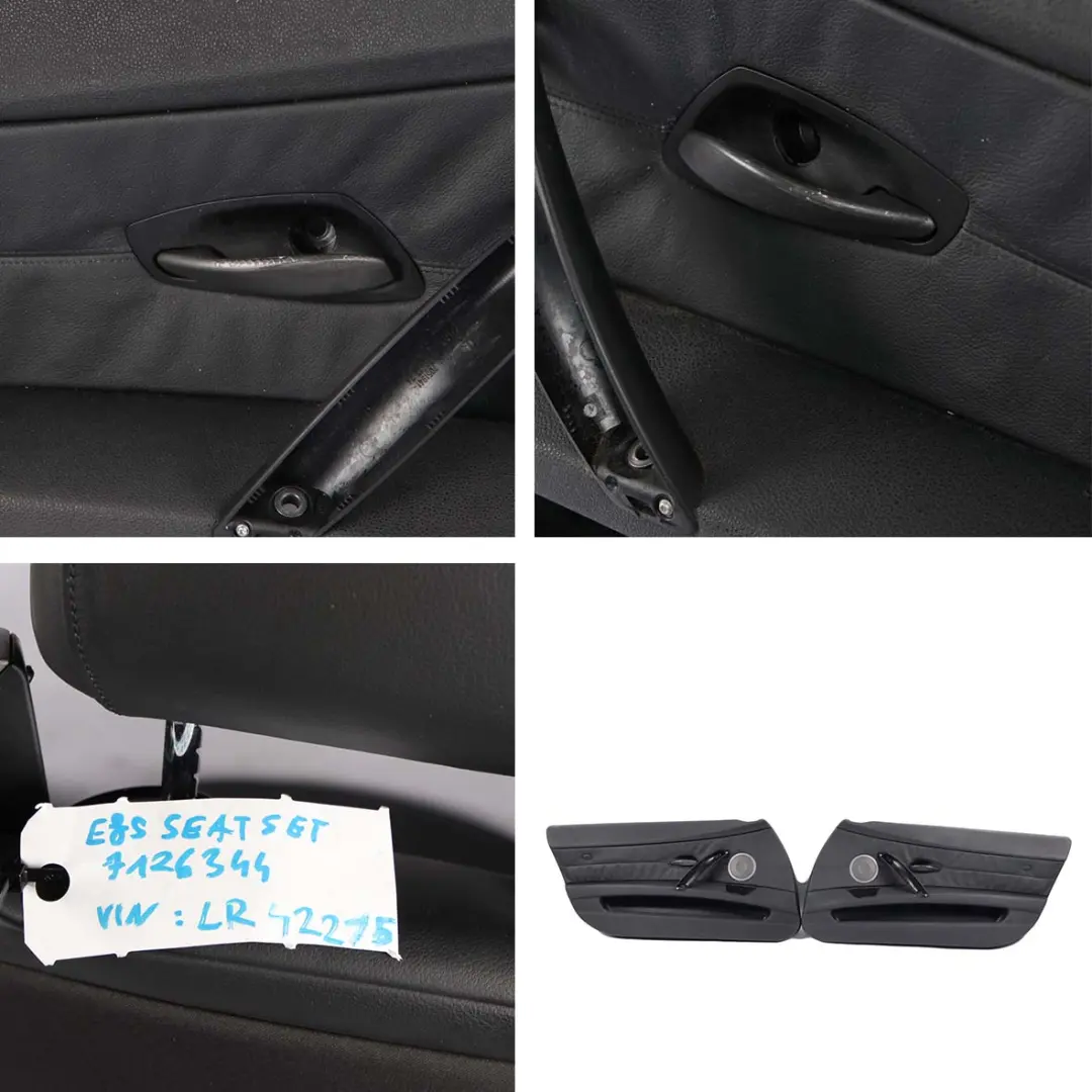 Seat BMW Z4 E85 Seat Front Left Right Black Oregon Leather Interior Door Cards - SKU Z4 E85 Front Seat Set - Part number  7126344