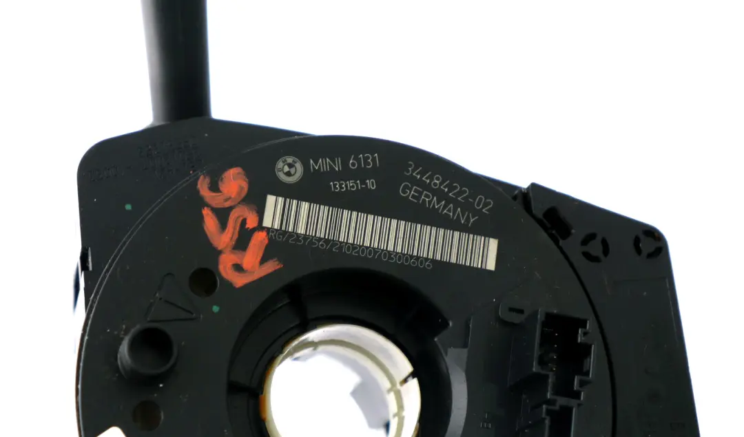 Steering Column Switch Cluster Ring Stalk to BMW Mini Cooper One R56 with Part number 3448422 BMW Mini Cooper One R56 Steering Column Switch Cluster Ring Stalk - SKU 3448422 - Part number 3448422