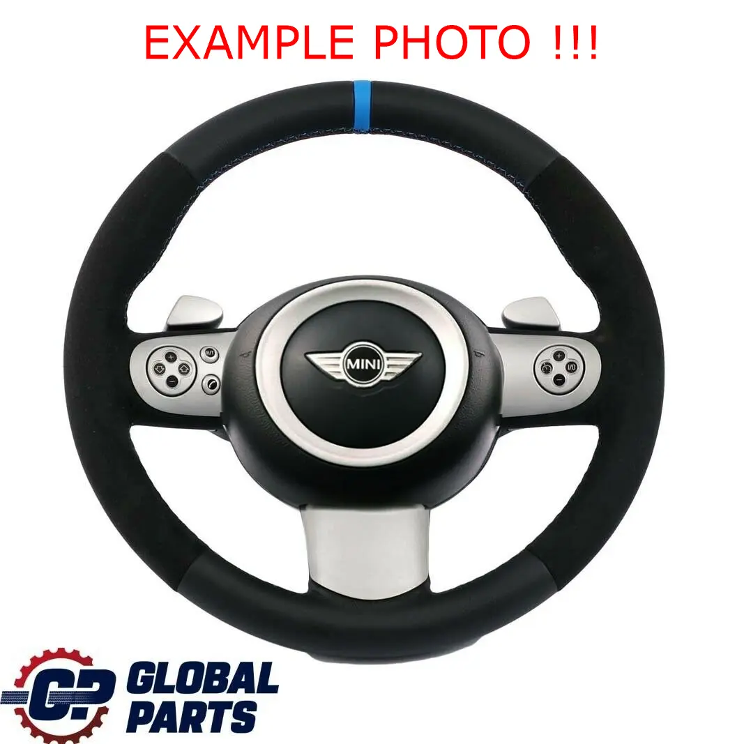 Leather Sport Steering Wheel Steptronic Multifunction to Mini R50 R53 NEW Black with Part number 6769735 Mini R50 R53 NEW Black Leather Sport Steering Wheel Steptronic Multifunction - SKU 6769735-4 - Part number 6769735