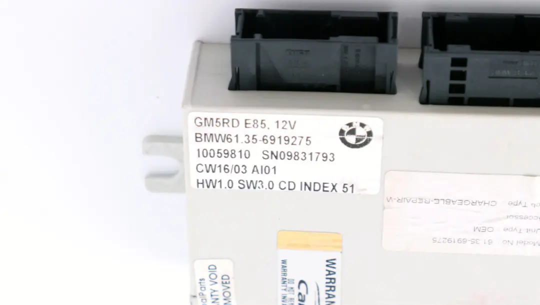 Body Control Unit Modul GM5 Star12 Delphi für BMW Z4 E85 E86 mit Teilenummer 6919275 BMW Z4 E85 E86 Body Control Unit Modul GM5 Star12 Delphi - SKU 6919275 - Teilenummer 6919275