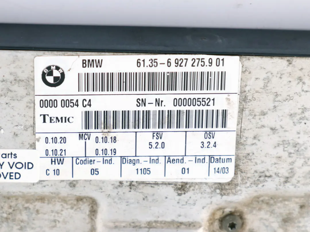 BMW 5 7 Reihe E60 E61 E65 E66 Sitzsteuermodul Ecu Sensor - SKU 6927319 - Teilenummer 6927319