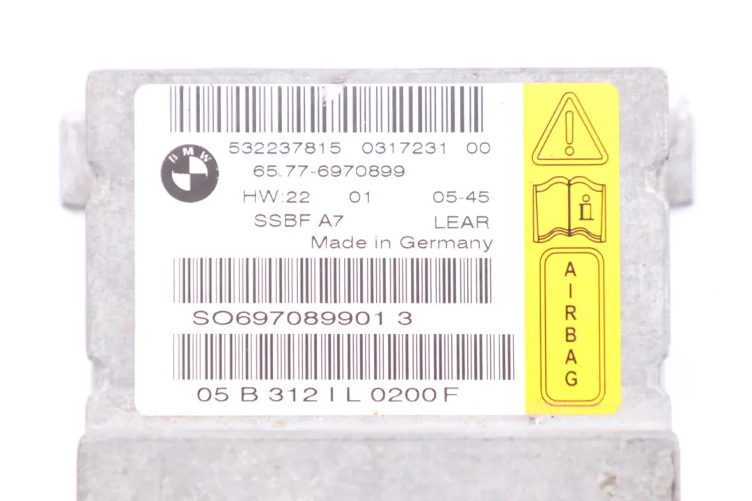 BMW 7 E65 E66 Asiento del Pasajero Sensor Unidad de Control Módulo - SKU 6946106 - Número de pieza 6946106