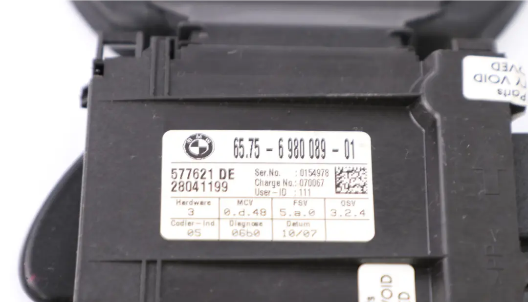 BMW E60 E61 LCI Unidad De Sistema De Alarma Modulo Ultra Sonic - SKU 6948182 - Número de pieza 6940588