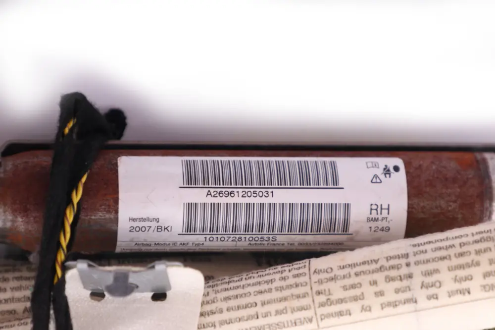 Destra Airbag Testa Tendina per Mini Cooper One Clubman R55 con numero di parte 6961205 Mini Cooper One Clubman R55 Destra Airbag Testa Tendina - SKU 6961205 - Numero di parte 6961205