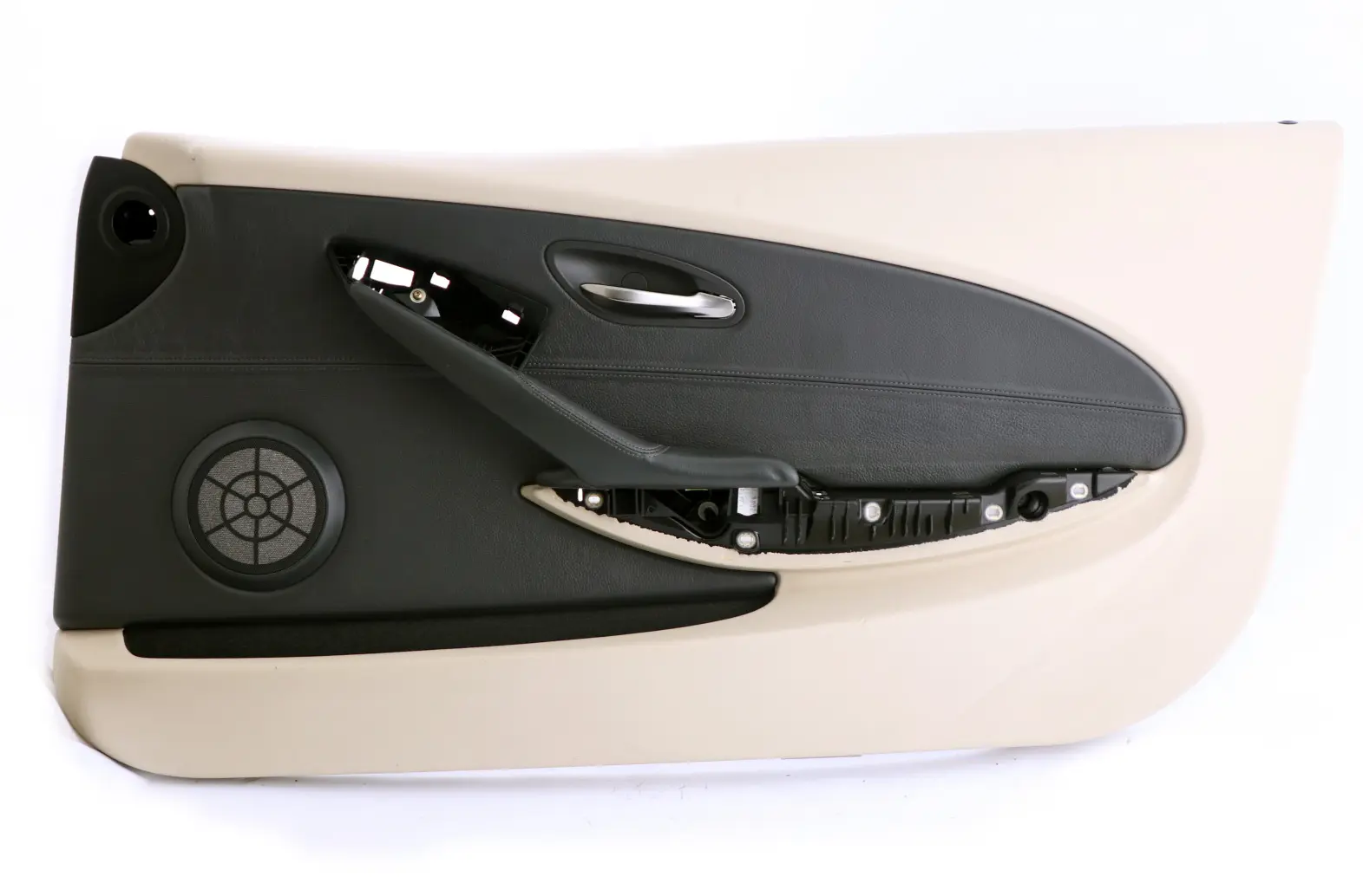 £BMW 6 Series E63 E64 Front Right O/S Door Card Leather Trim Panel Cream Beige