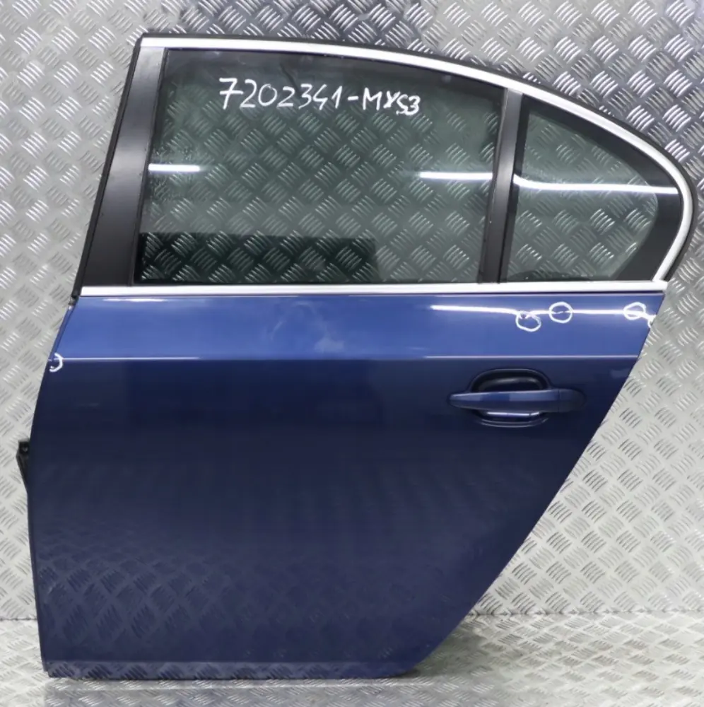 Door Rear Left N/S Mysticblau Mystic Blue Metallic - A07 to BMW 5 Series E60 3 with Part number 7202341 BMW 5 Series E60 3 Door Rear Left N/S Mysticblau Mystic Blue Metallic - A07 - SKU 7202341-MYS3 - Part number 7202341