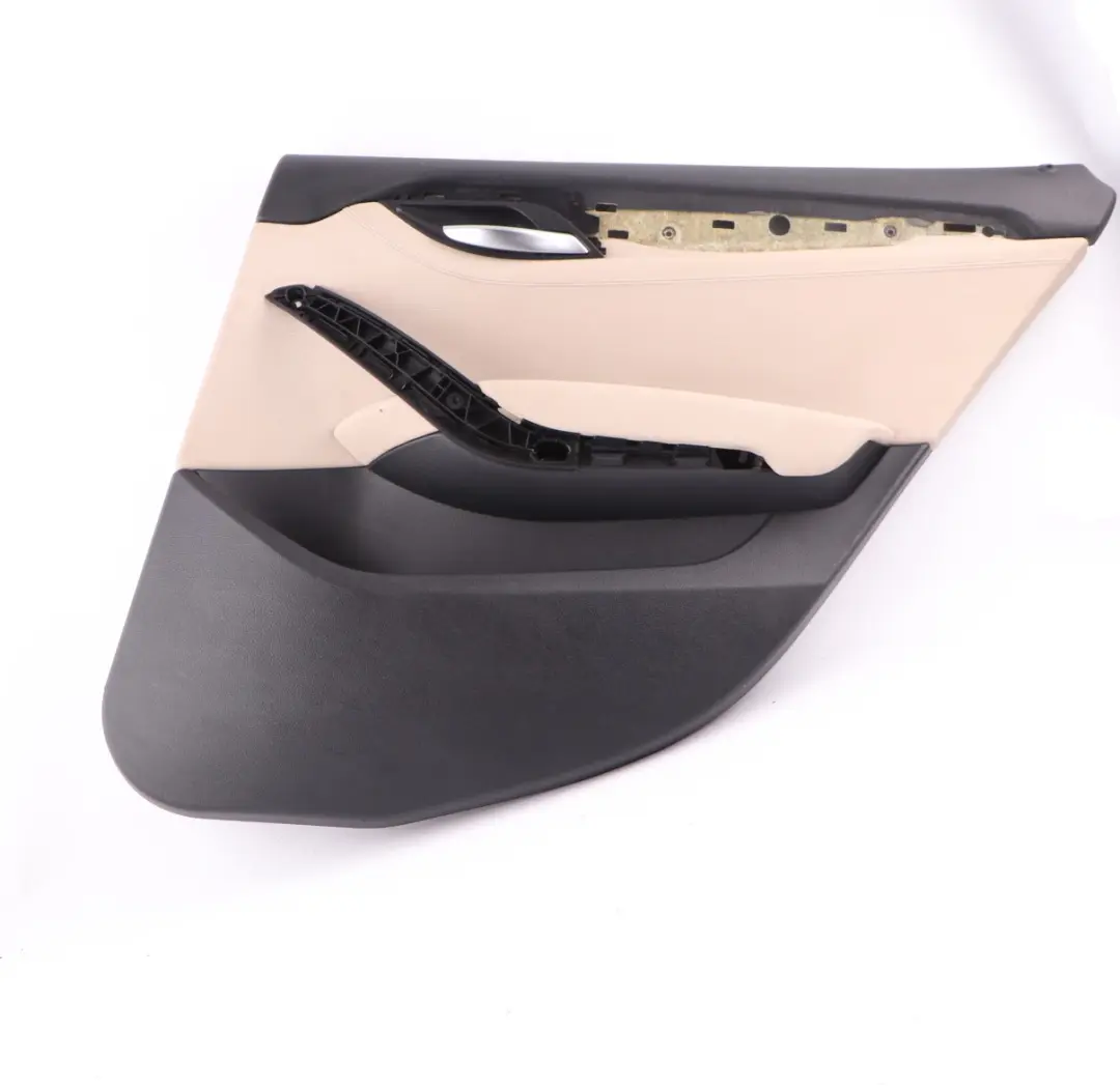 Door Card Rear Right O/S Lining Trim Panel Leather Nevada Oyster to BMW X1 E84 with Part number 7327260 BMW X1 E84 Door Card Rear Right O/S Lining Trim Panel Leather Nevada Oyster - SKU 7327260 - Part number 7327260