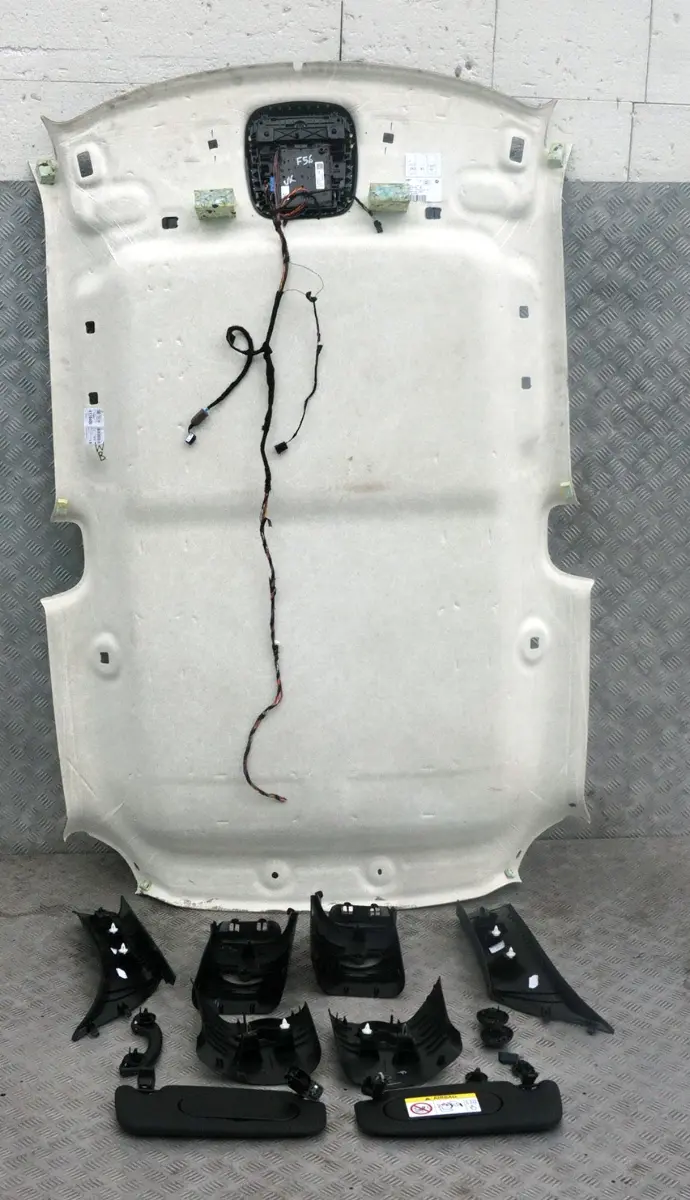  Genuine BMW Mini F56 Complete Headlining Roof Lining Roofliner Black + Pillars - SKU 7369253 - Part number 7369253