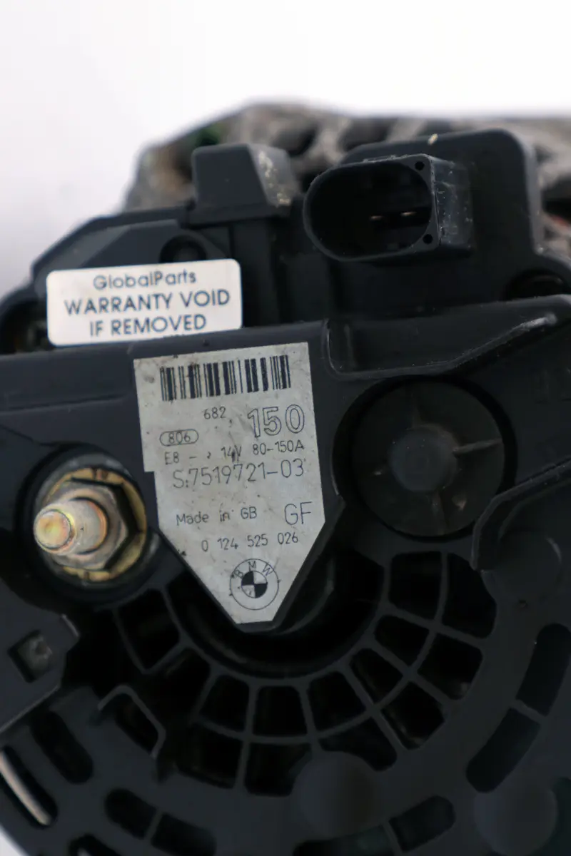 BMW E46 E60 E61 E65 E66 E83 M54 Alternador Generador 150A BOSCH - SKU 7519721 - Número de pieza 7519721