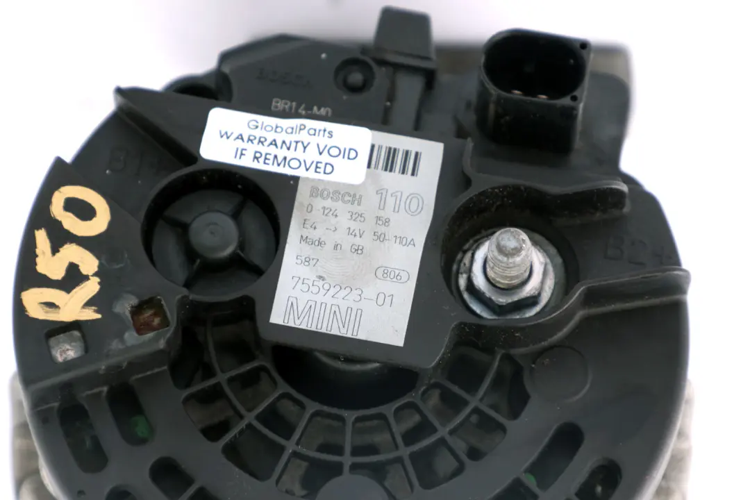 Alternator Generator 110A Benzin 7559223 to Mini Cooper One R50 R52 with Part number 7550997 Mini Cooper One R50 R52 Alternator Generator 110A Benzin 7559223 - SKU 7550997 - Part number 7550997