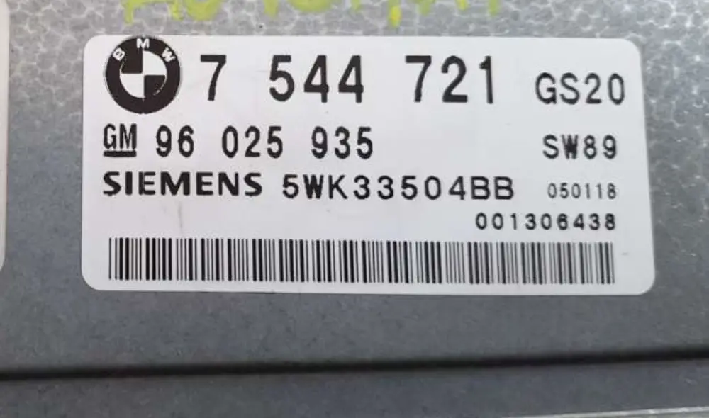 Caja Cambios Automática Unidad Control Básica EGS para BMW E46 X5 E53 X3 E83 con número de pieza 7552700 BMW E46 X5 E53 X3 E83 Caja Cambios Automática Unidad Control Básica EGS - SKU 7552700 - Número de pieza 7552700